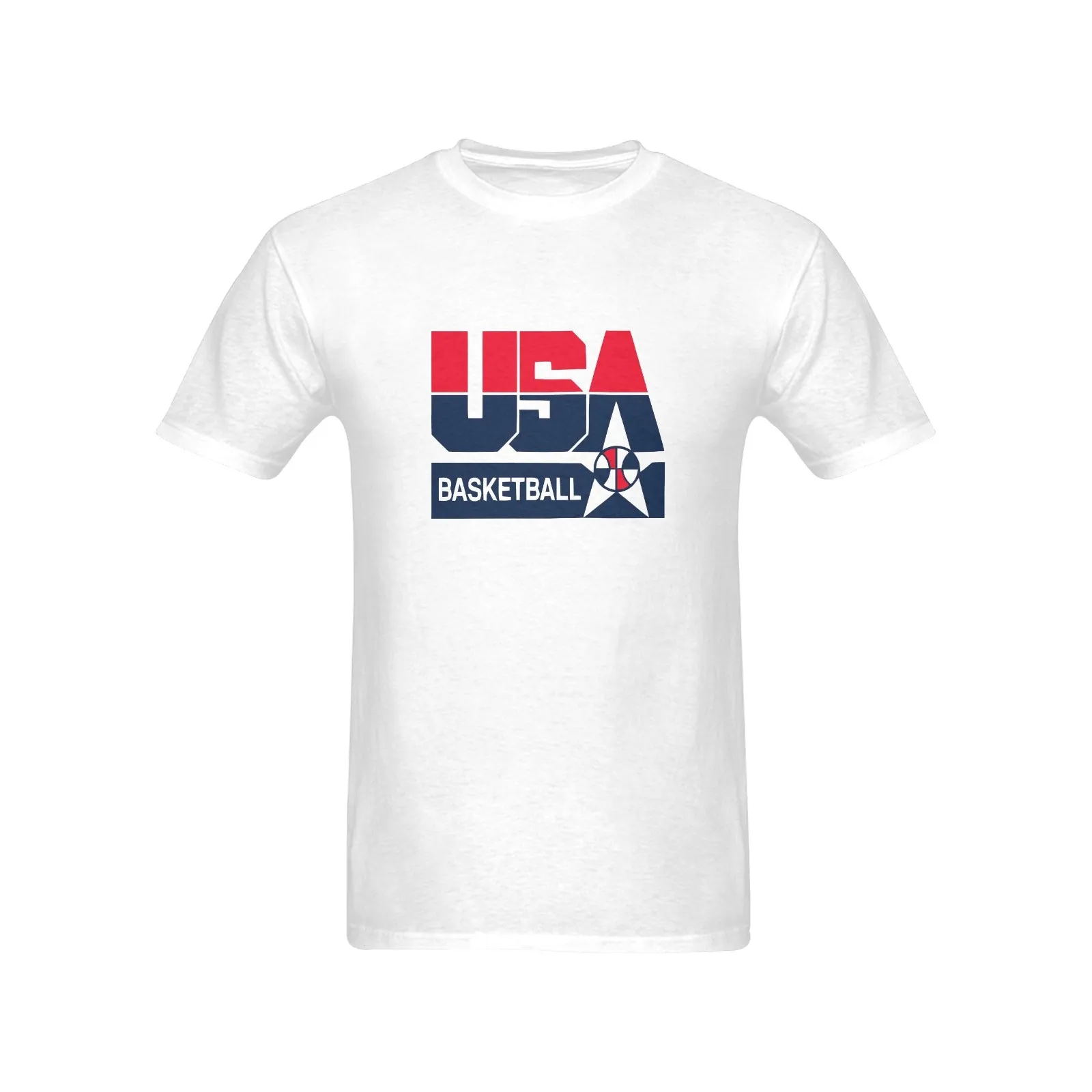 1992 Olympics USA Basketball Logo Men's T-shirt 100% Cotton