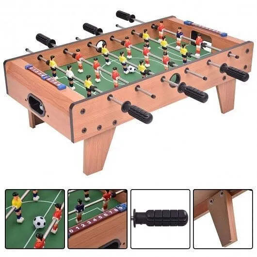 27 Inch Indoor Competition Game Foosball Table with Legs - Color: Brown