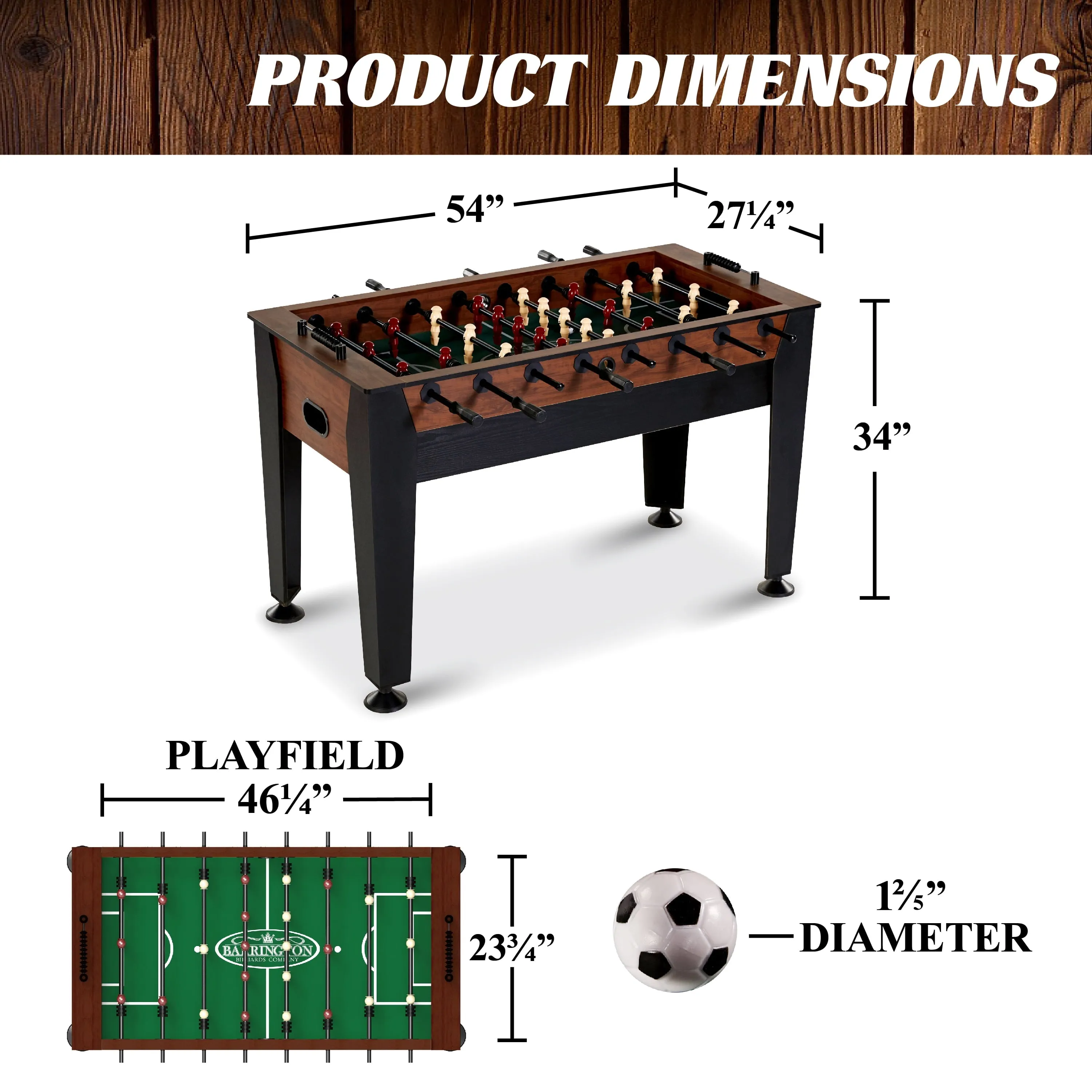 54" Foosball Soccer Table, Furniture Style, by  Company