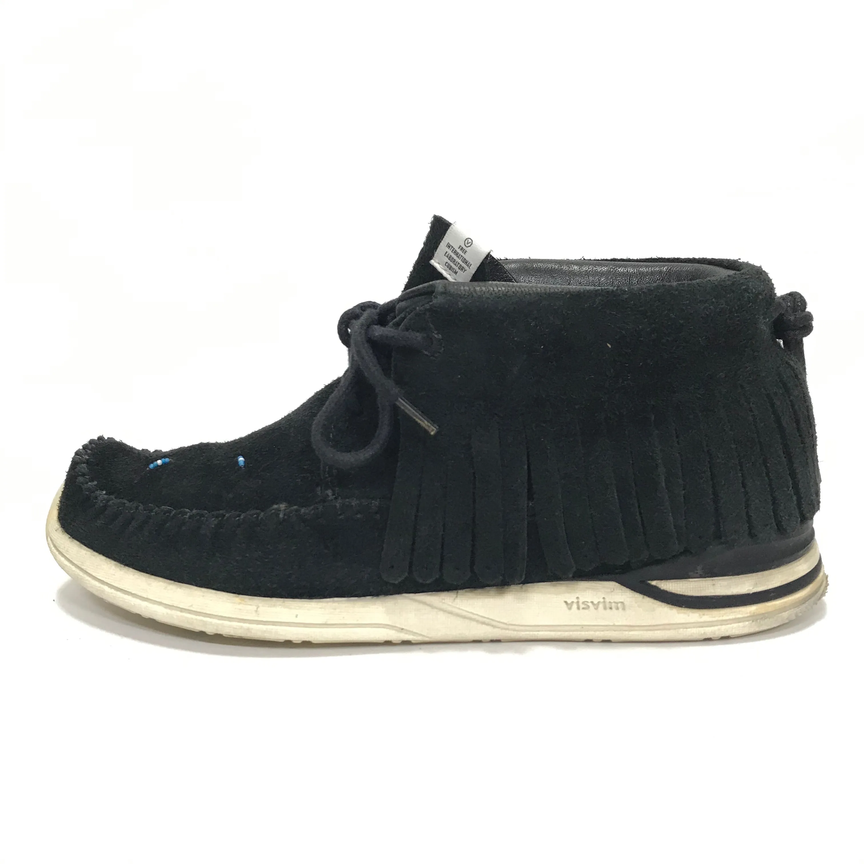[9.5] Visvim FBT Shaman Folk Black Suede Black