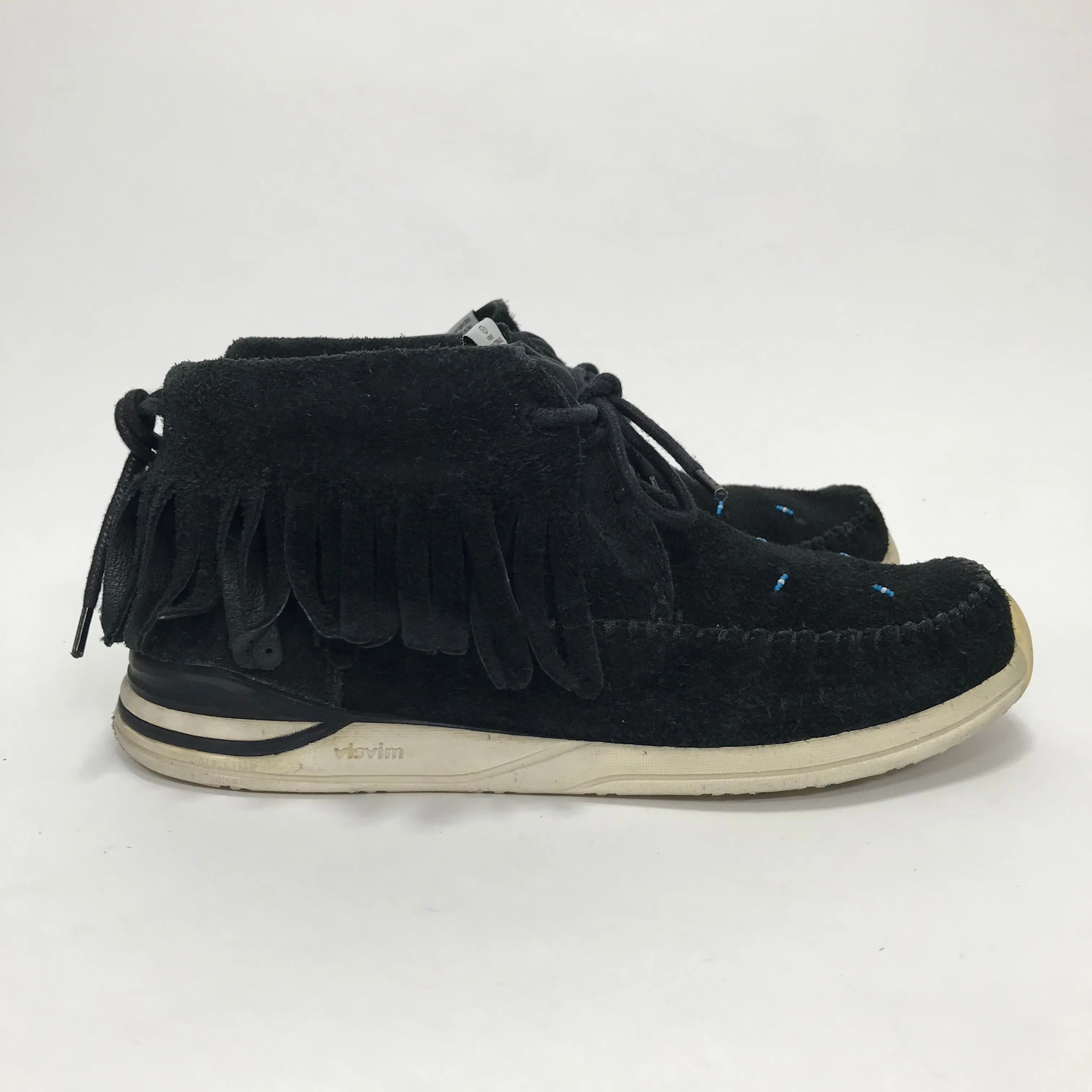 [9.5] Visvim FBT Shaman Folk Black Suede Black