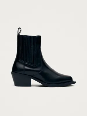 Alohas - Denver Ankle Boot - Black Leather