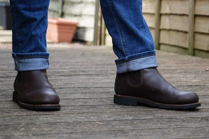 Alps Leather Chelsea Boots - Dark Brown