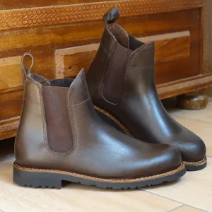 Alps Leather Chelsea Boots - Dark Brown