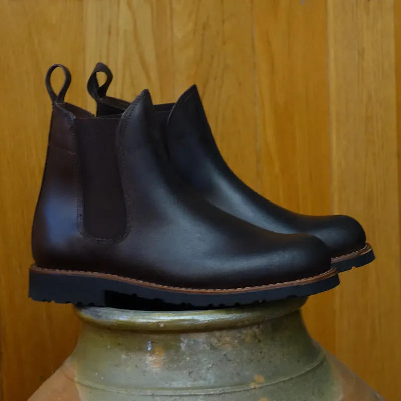 Alps Leather Chelsea Boots - Dark Brown