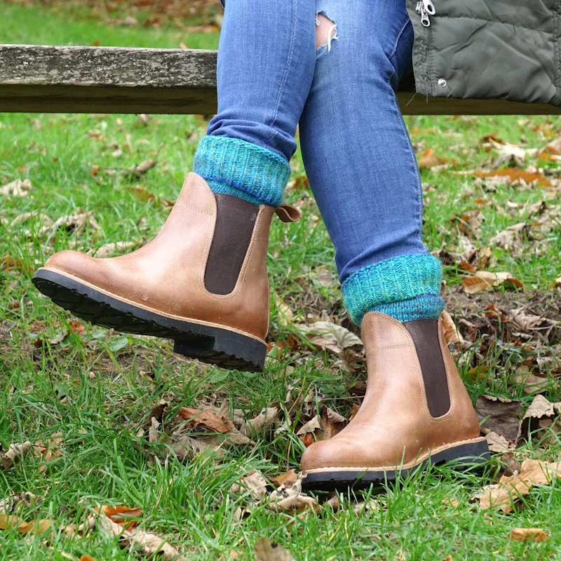 Alps Leather Chelsea Boots - Natural