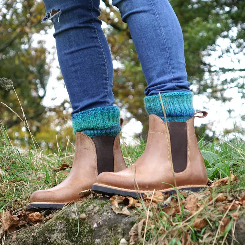 Alps Leather Chelsea Boots - Natural