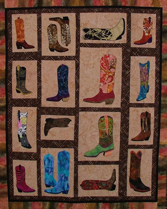 BJ Designs & Patterns Boots, Boots, Boots  Applique Quilt Pattern