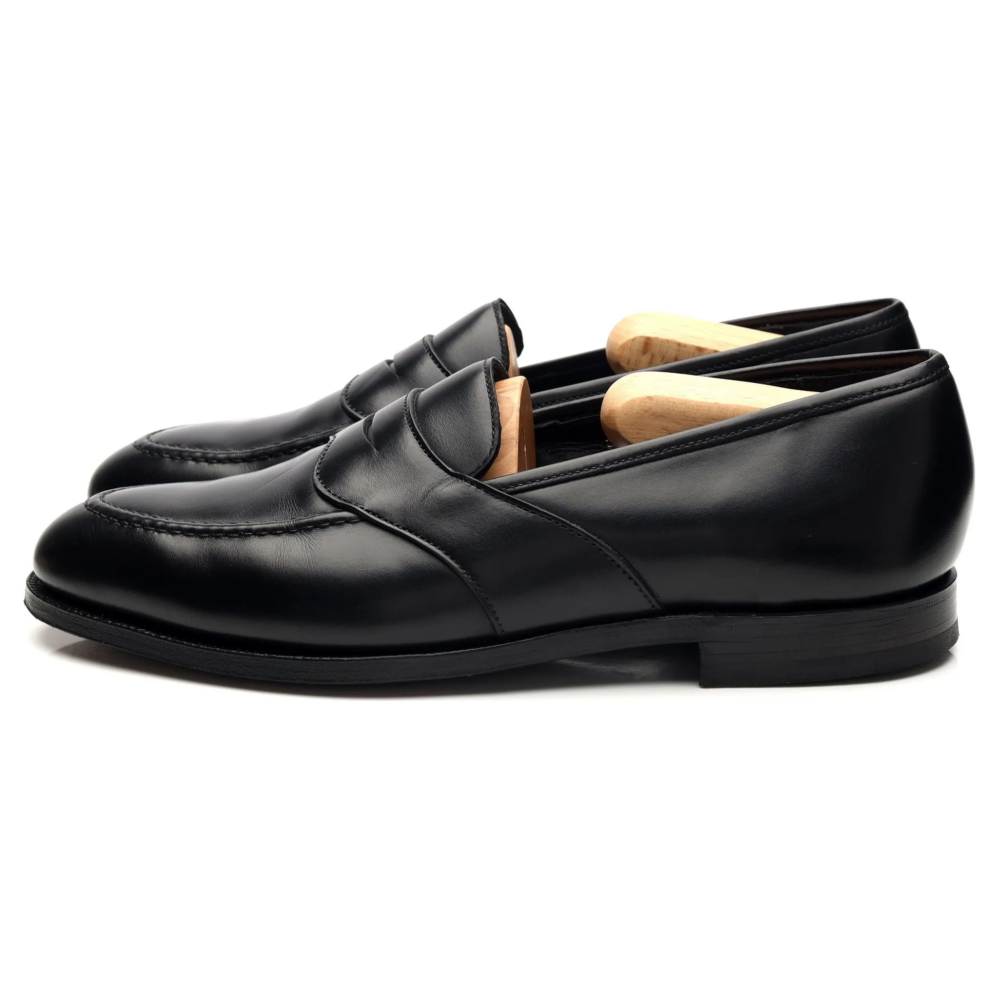 'Bradley' Black Leather Loafers UK 7.5 E