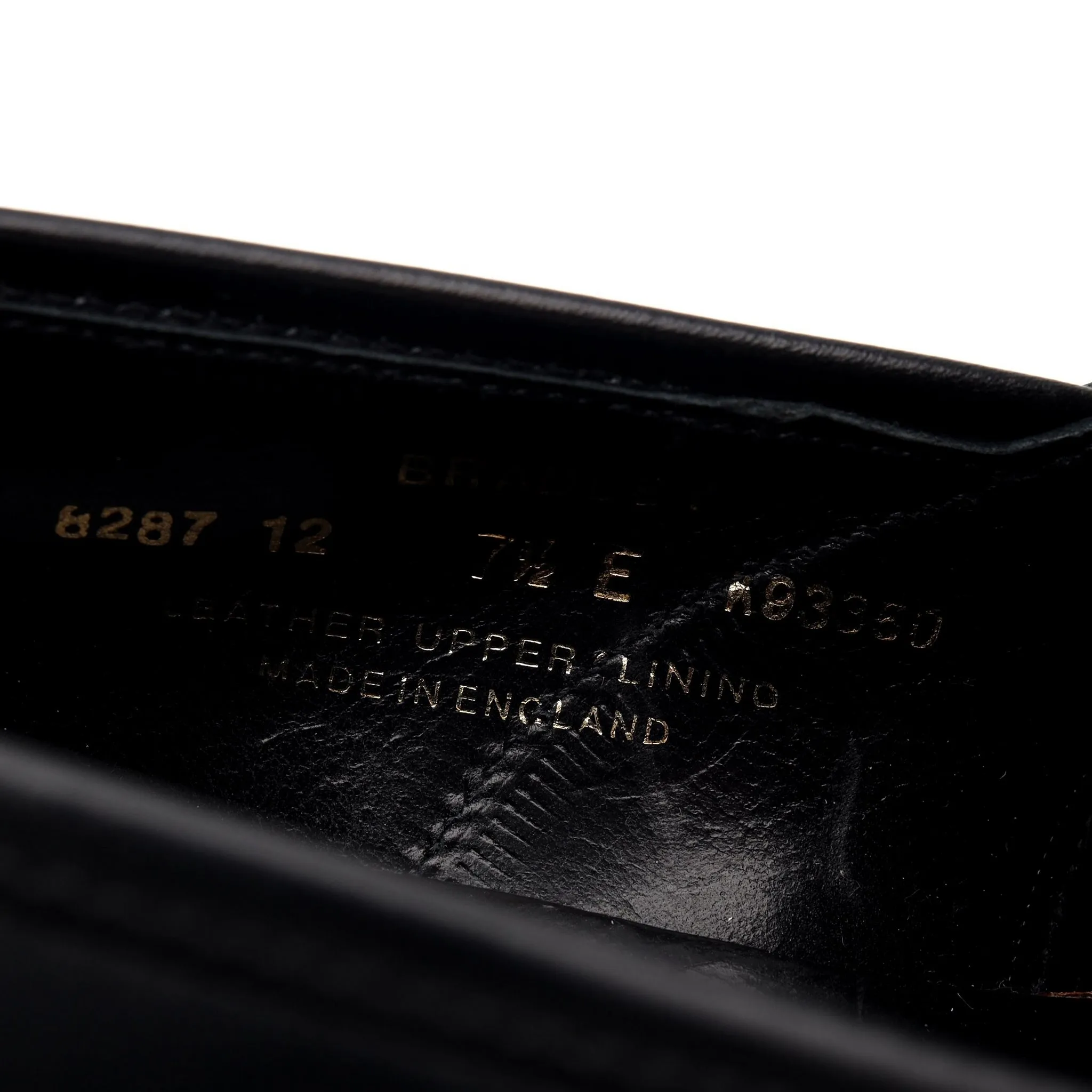 'Bradley' Black Leather Loafers UK 7.5 E
