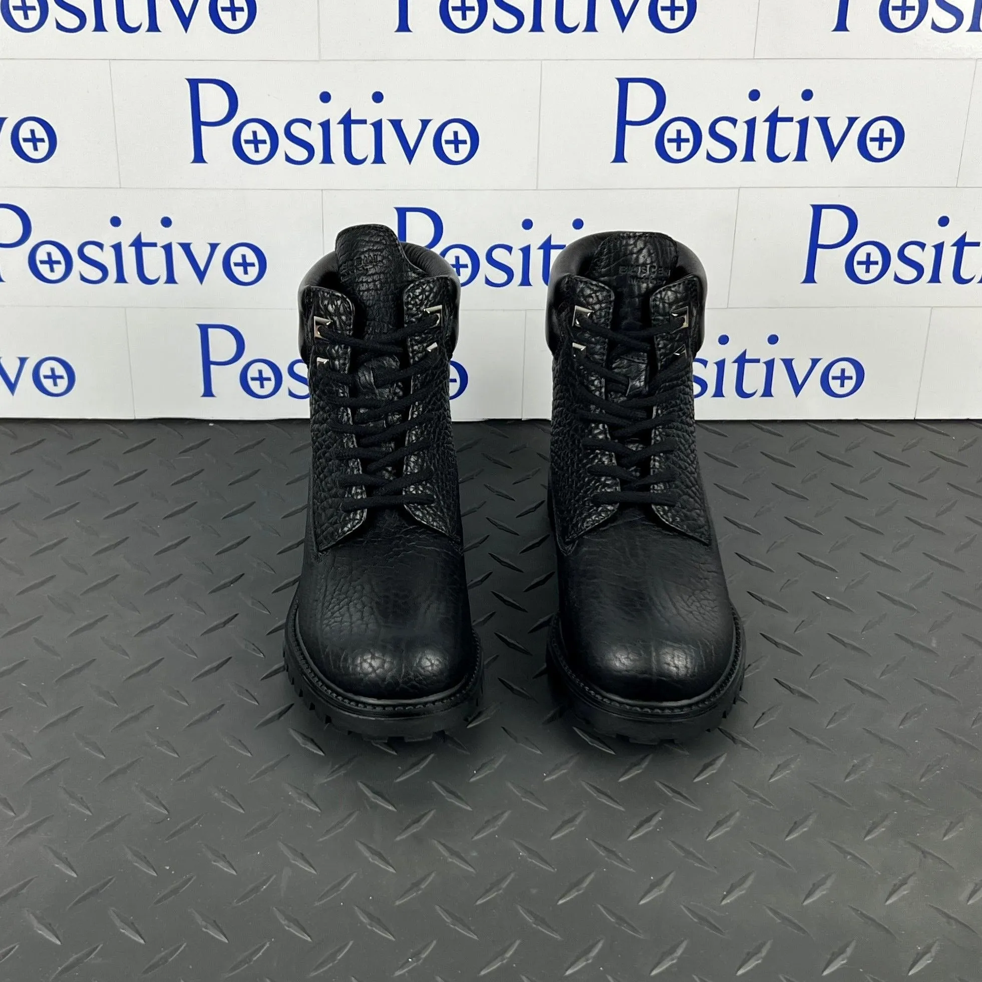 Buscemi Women's Site Boot Black Leather Boots SAMPLE