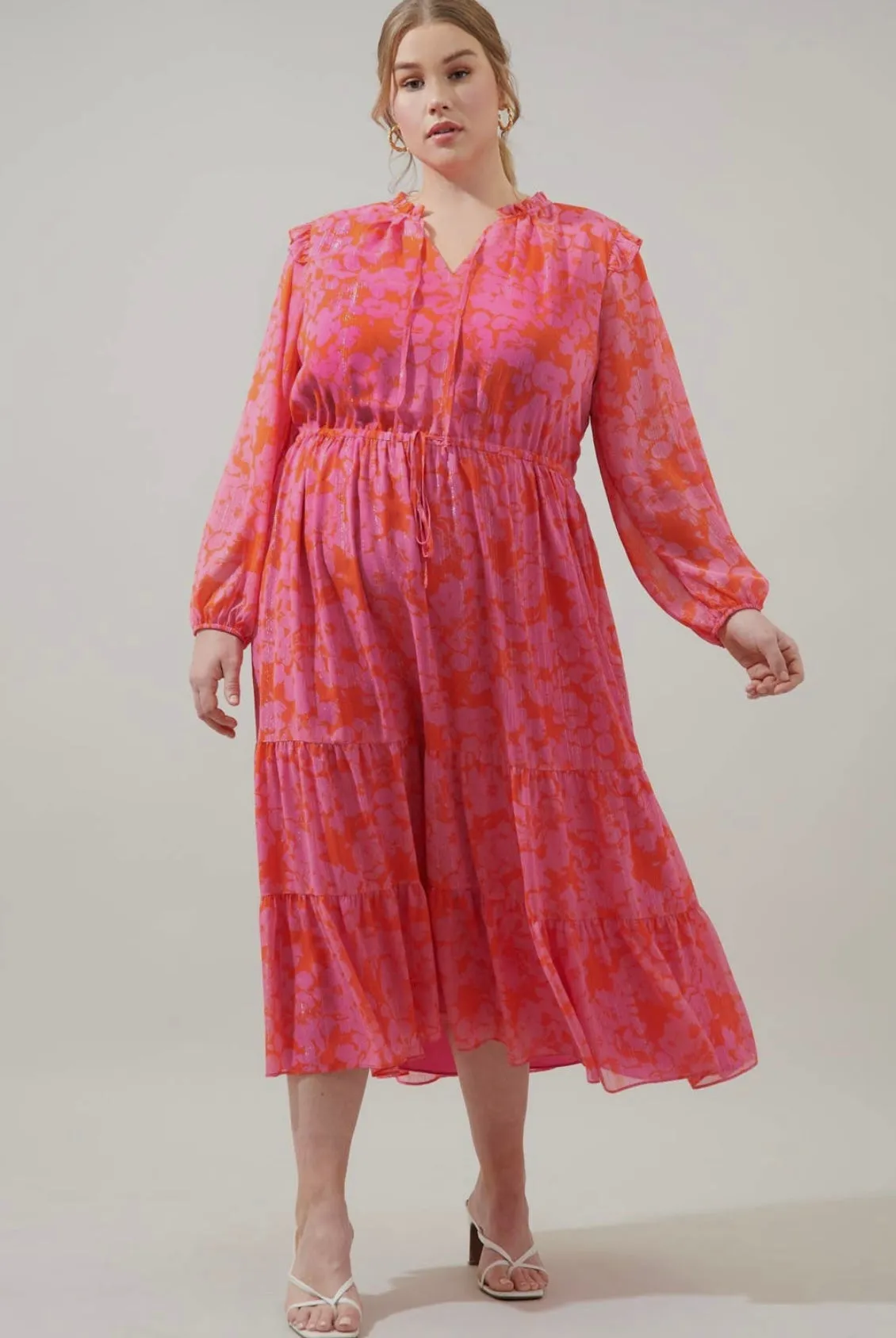 Caroline Tiered Midi Dress