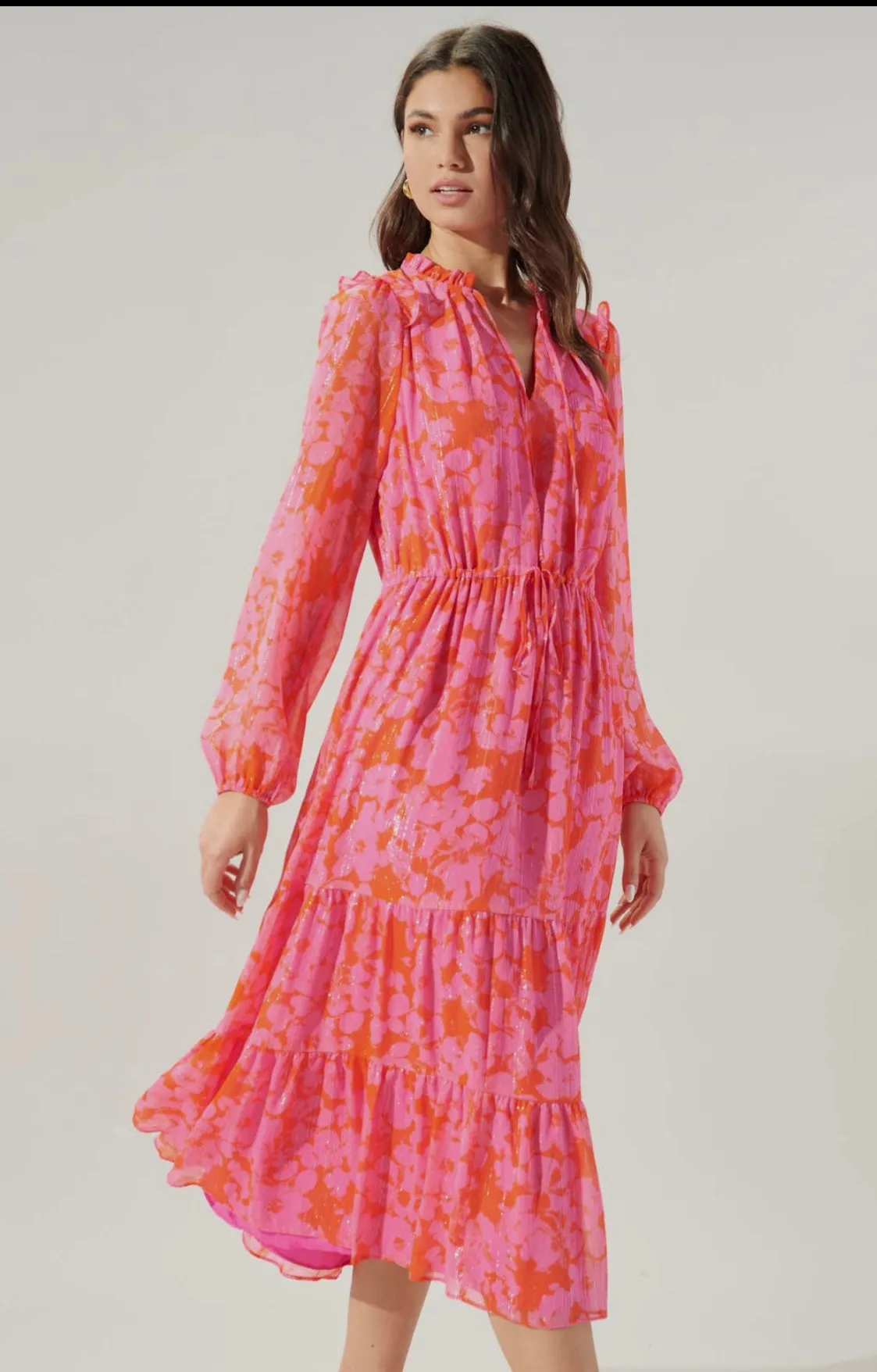 Caroline Tiered Midi Dress