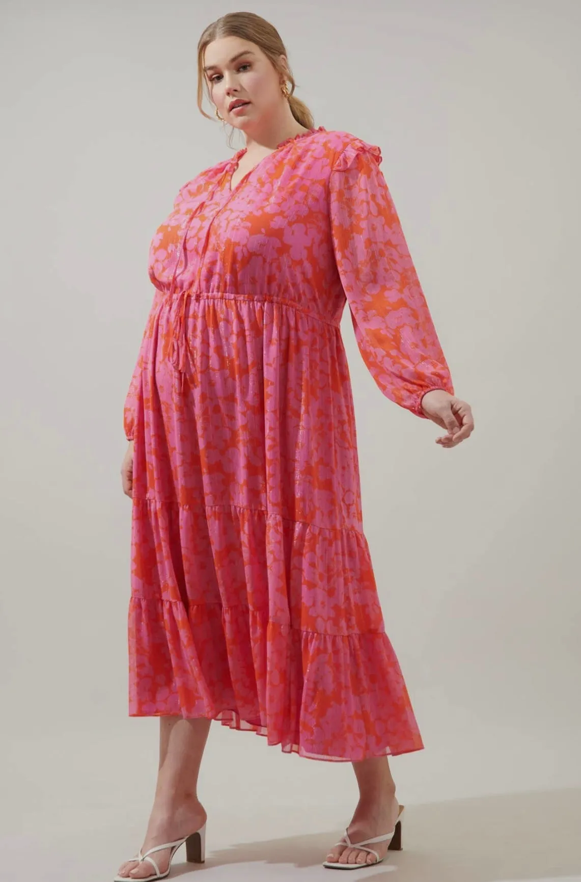 Caroline Tiered Midi Dress