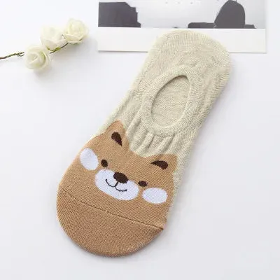 Colorful Animal Invisible Cotton Socks