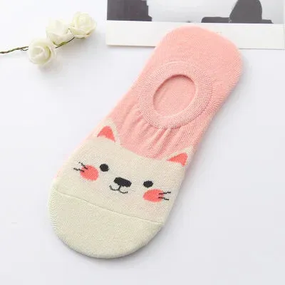 Colorful Animal Invisible Cotton Socks