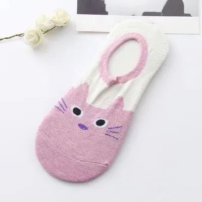 Colorful Animal Invisible Cotton Socks