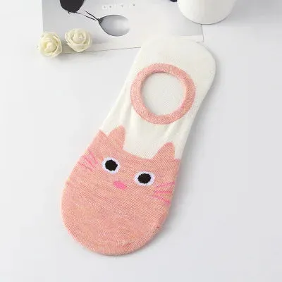 Colorful Animal Invisible Cotton Socks