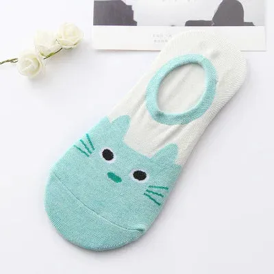 Colorful Animal Invisible Cotton Socks