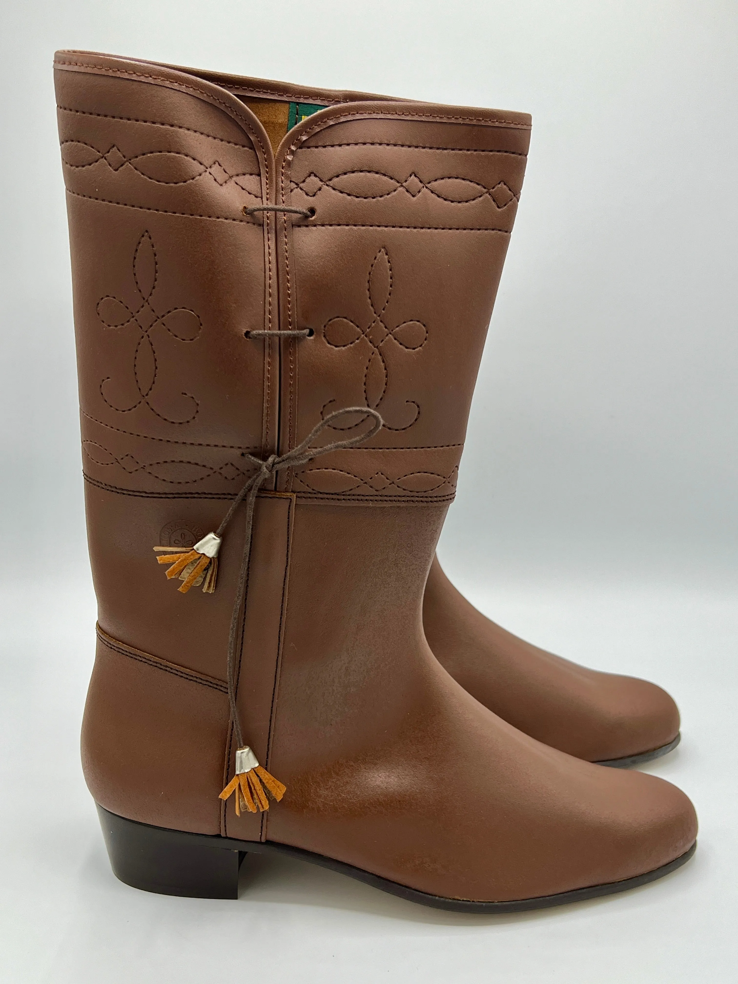 Equestrian Midcalf Leather Boot