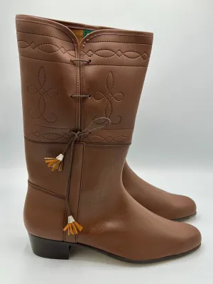 Equestrian Midcalf Leather Boot