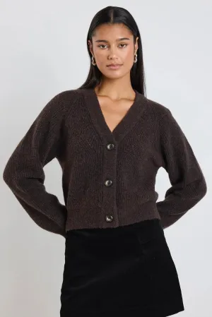 Essence Chocolate Knit Cardigan