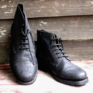 Everest Cork Lace-up Boots - Black
