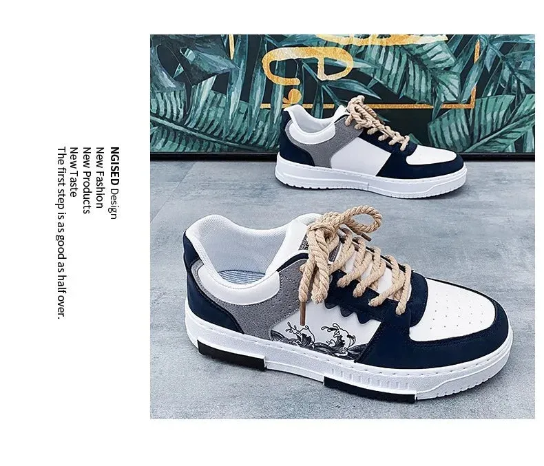 hot sale Students casual sports board shoes Outdoor men's Leisure sneakers  Non-slip thick bottom Men's running shoes
