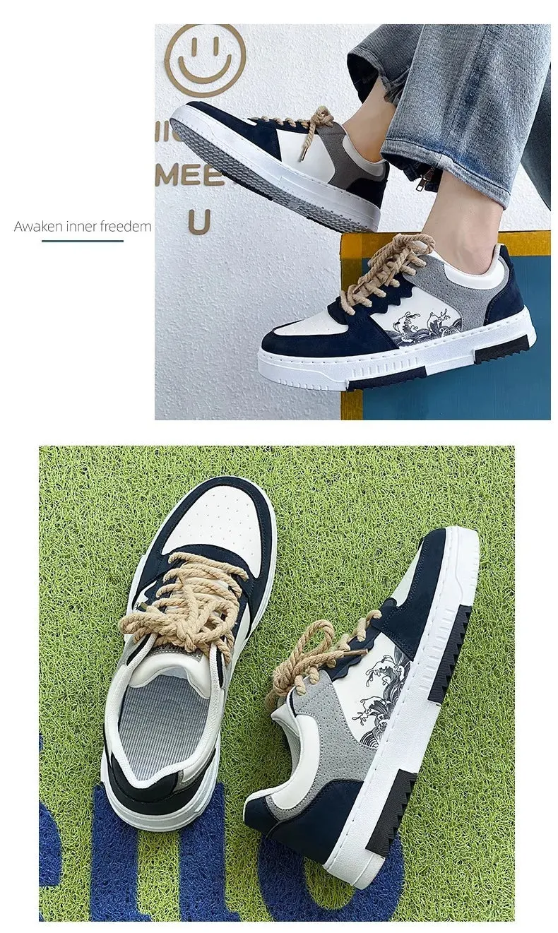 hot sale Students casual sports board shoes Outdoor men's Leisure sneakers  Non-slip thick bottom Men's running shoes