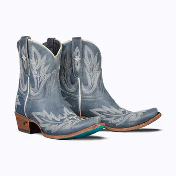 Lane Distressed Midnight Blue Booties