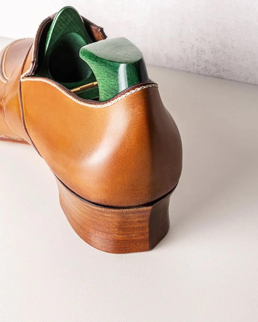 Luxury Edition - Tan Italian Leather Slip On Goodyear Welted Loafers With Special Metal Plate - Loafers