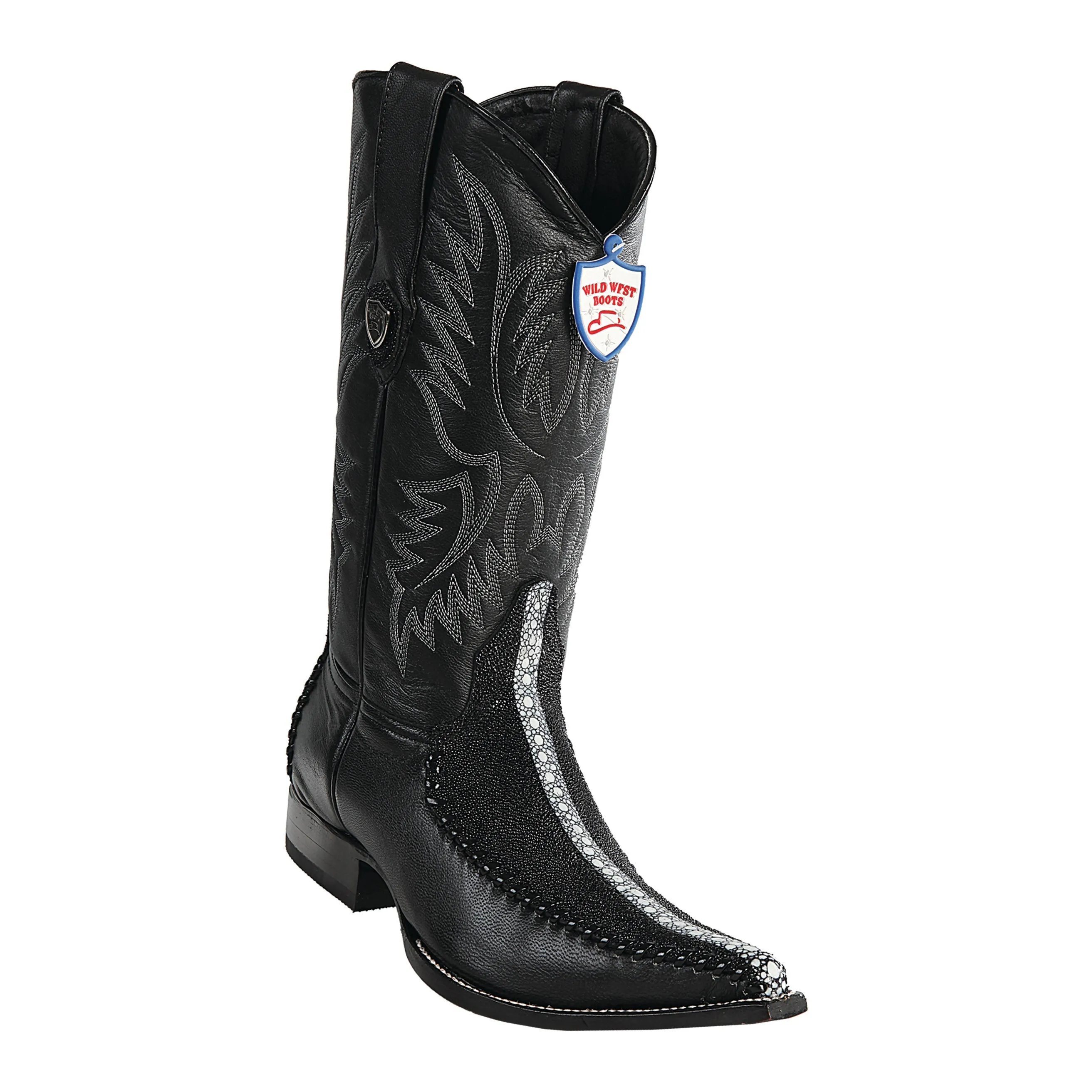 Men's Wild West Stingray Rowstone With Deer Boots 3x Toe