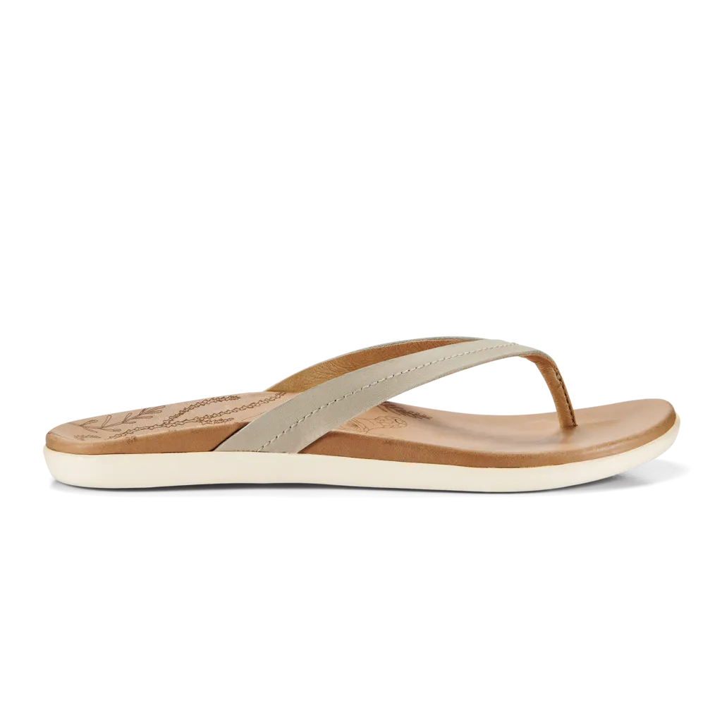 OluKai Honu Womens Sandals - Tapa Golden Sand