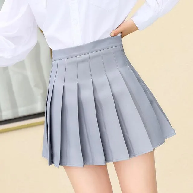 Plaid Charm Pleated Skirt