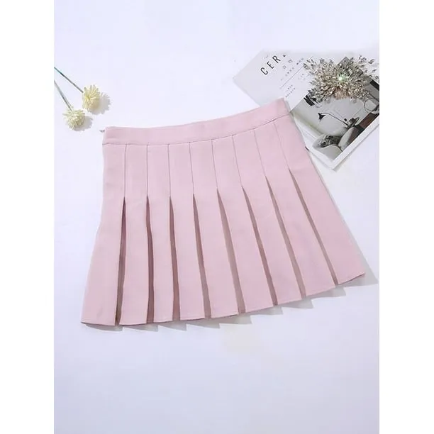 Plaid Charm Pleated Skirt