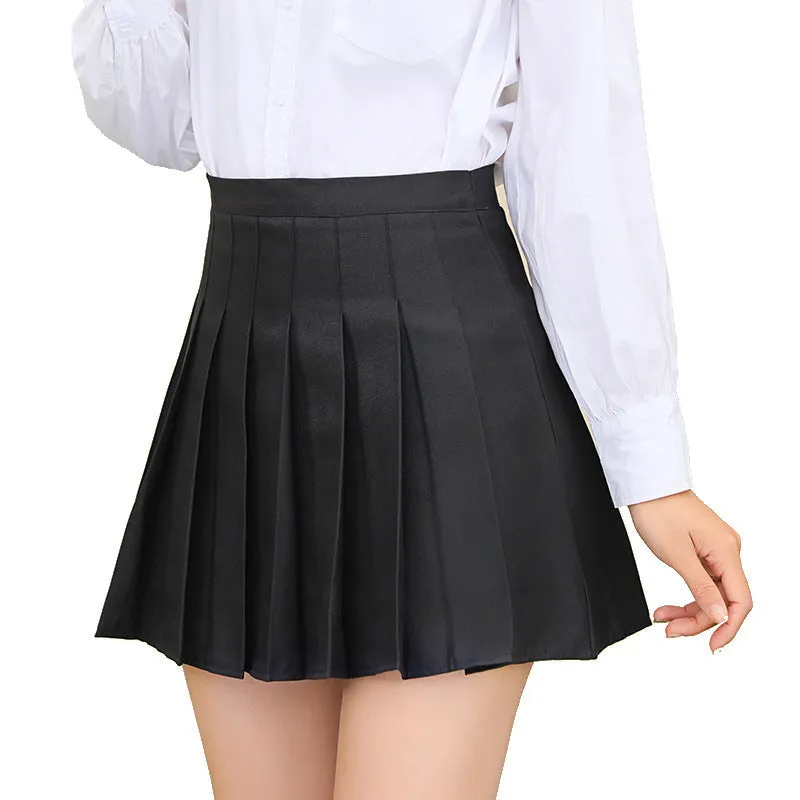 Plaid Charm Pleated Skirt