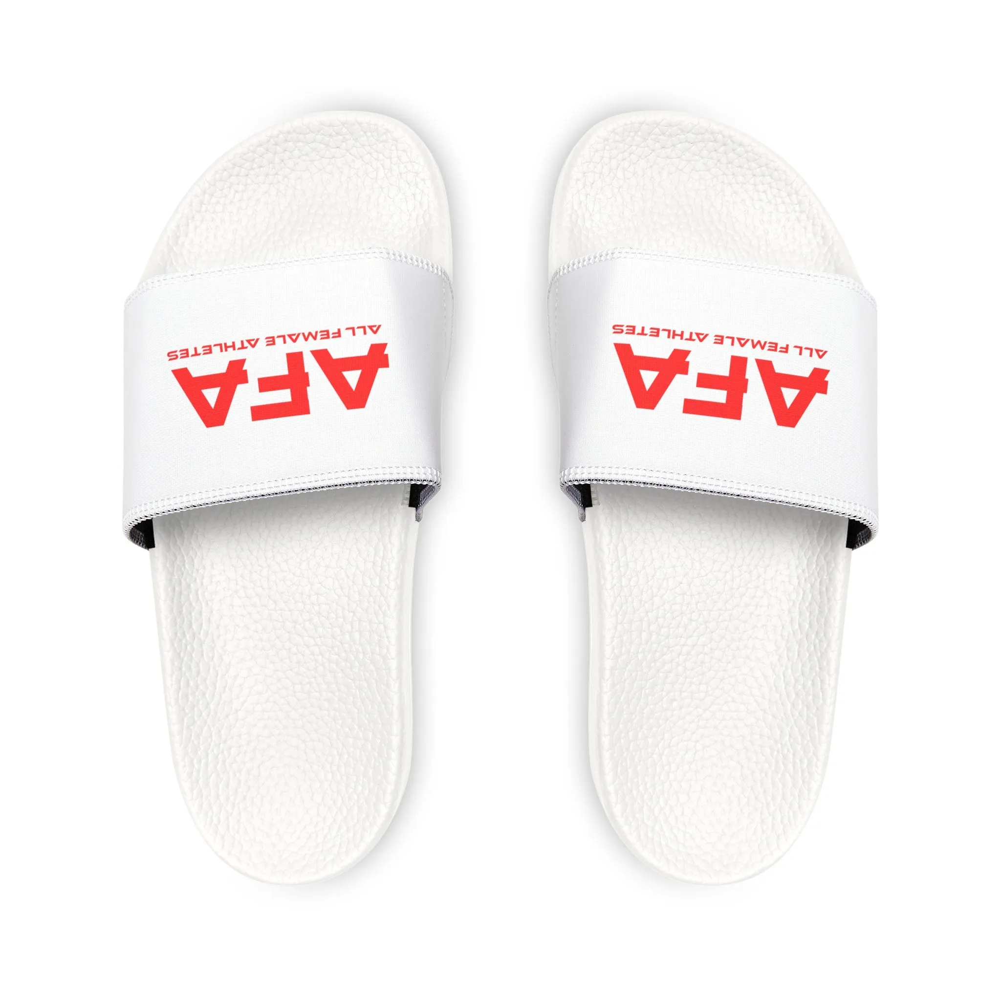 Red All Female Athletes Youth PU Slide Sandals