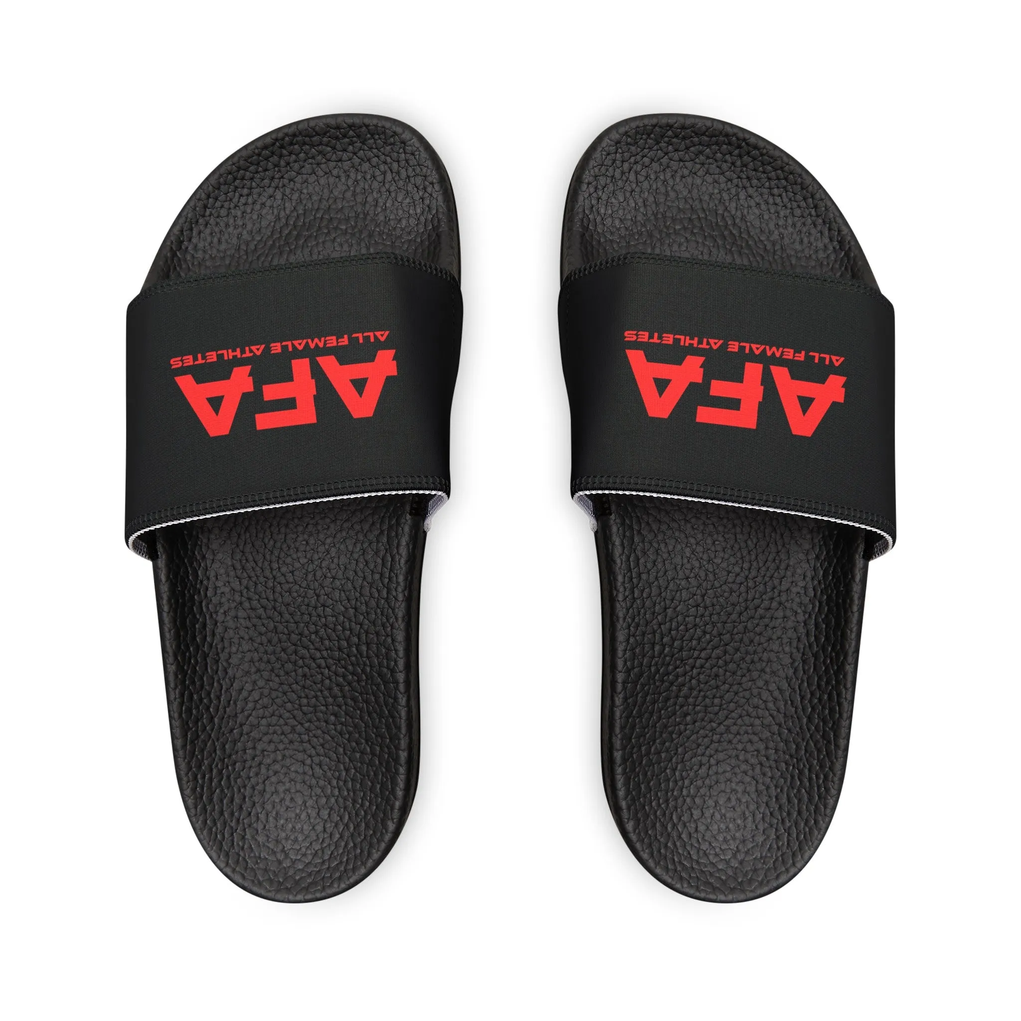 Red All Female Athletes Youth PU Slide Sandals