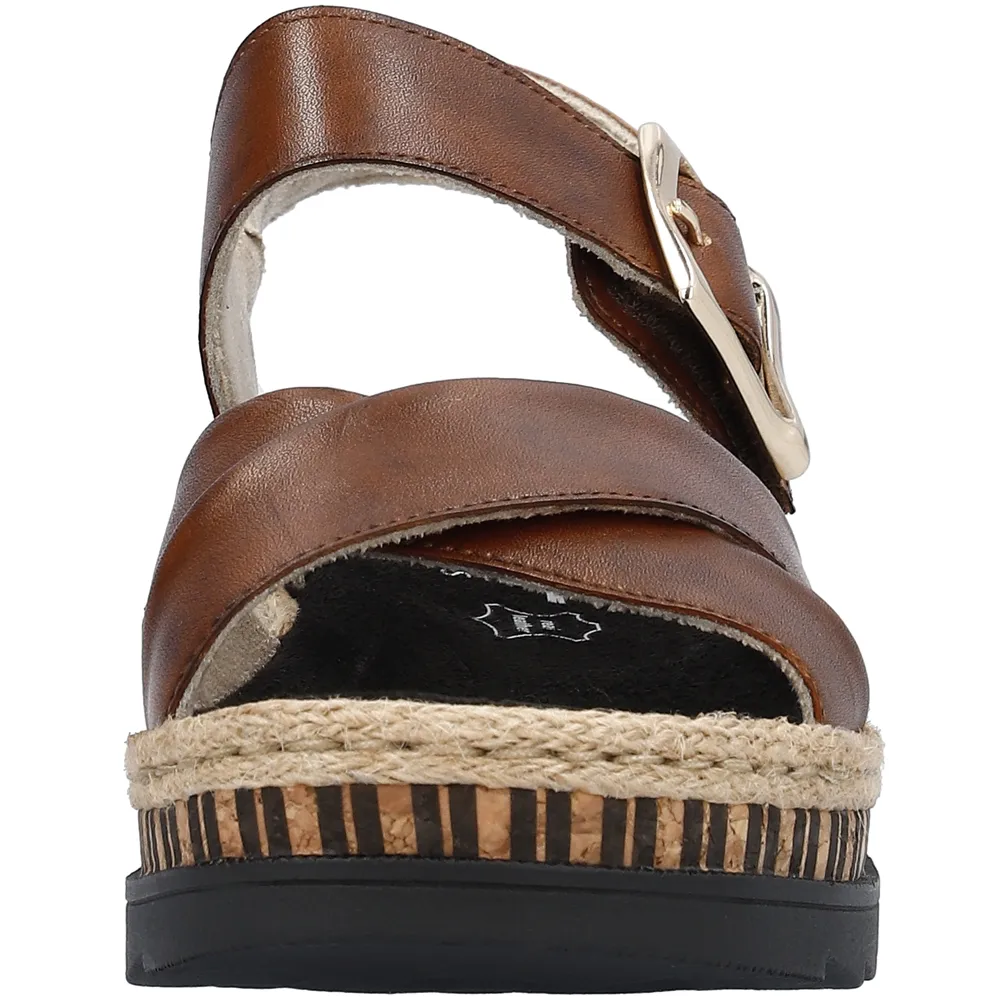 Rieker V7951-24 (Frank) Reh Peanut Sandals