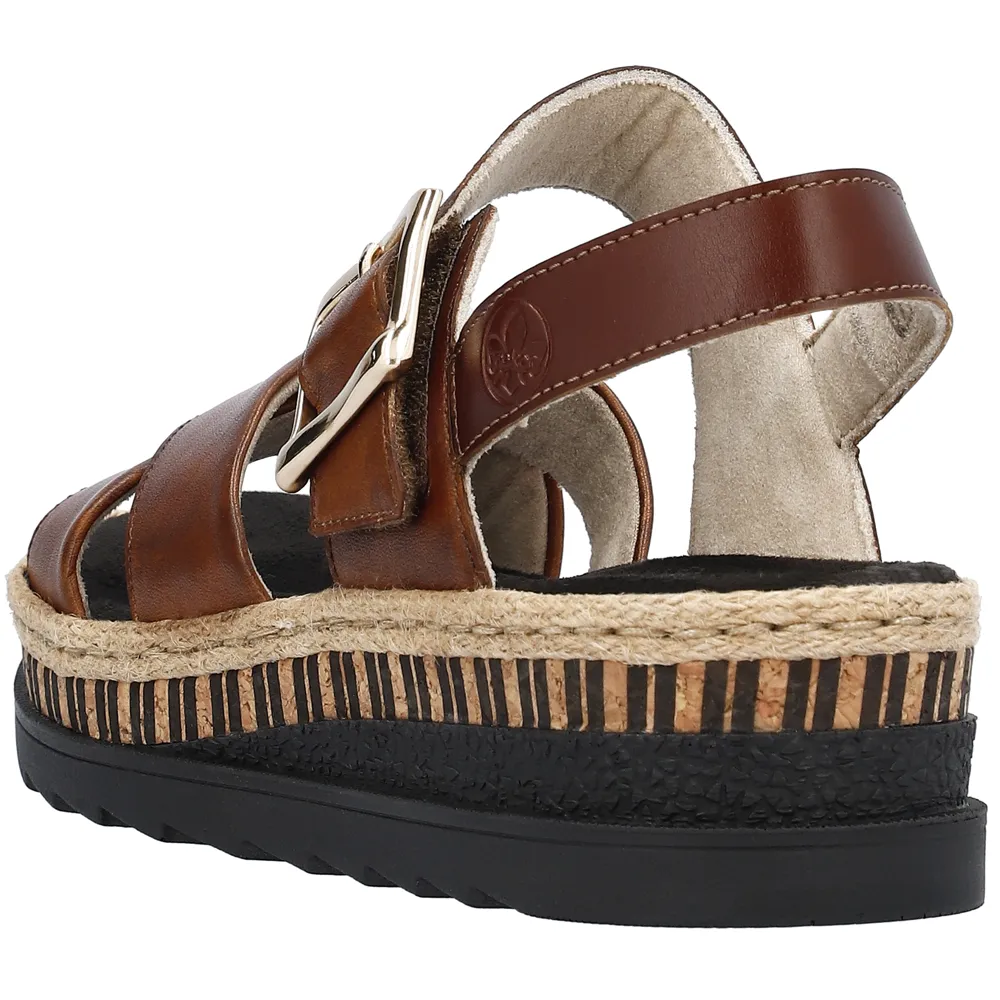 Rieker V7951-24 (Frank) Reh Peanut Sandals