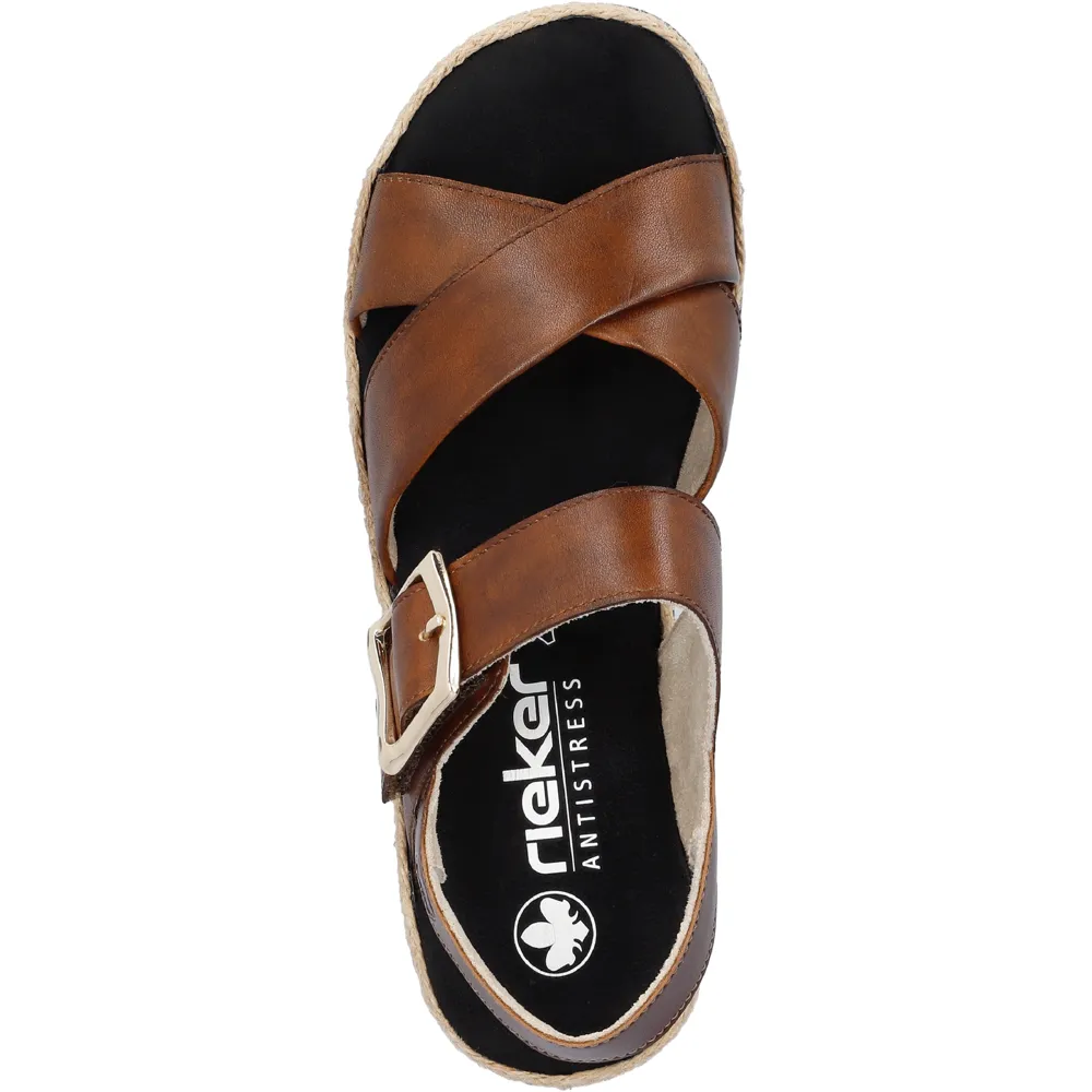 Rieker V7951-24 (Frank) Reh Peanut Sandals