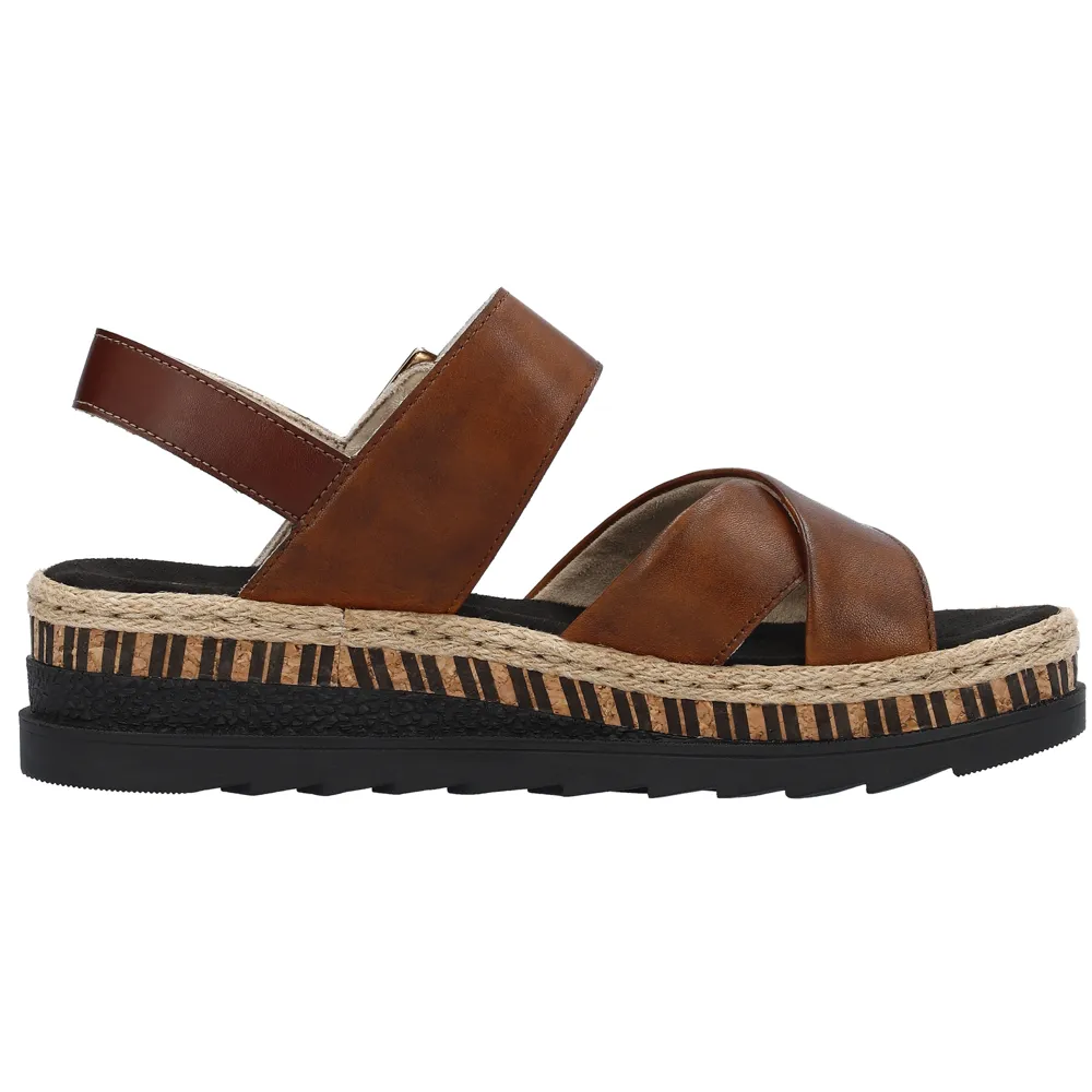 Rieker V7951-24 (Frank) Reh Peanut Sandals
