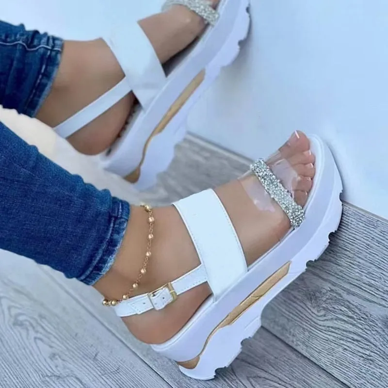 Sandals Heels Sandals For Summer Chaussure Femme Platform Sandals Shoes On Heel Lightweight Wedges Shoes
