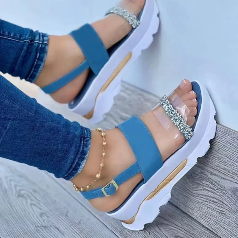 Sandals Heels Sandals For Summer Chaussure Femme Platform Sandals Shoes On Heel Lightweight Wedges Shoes