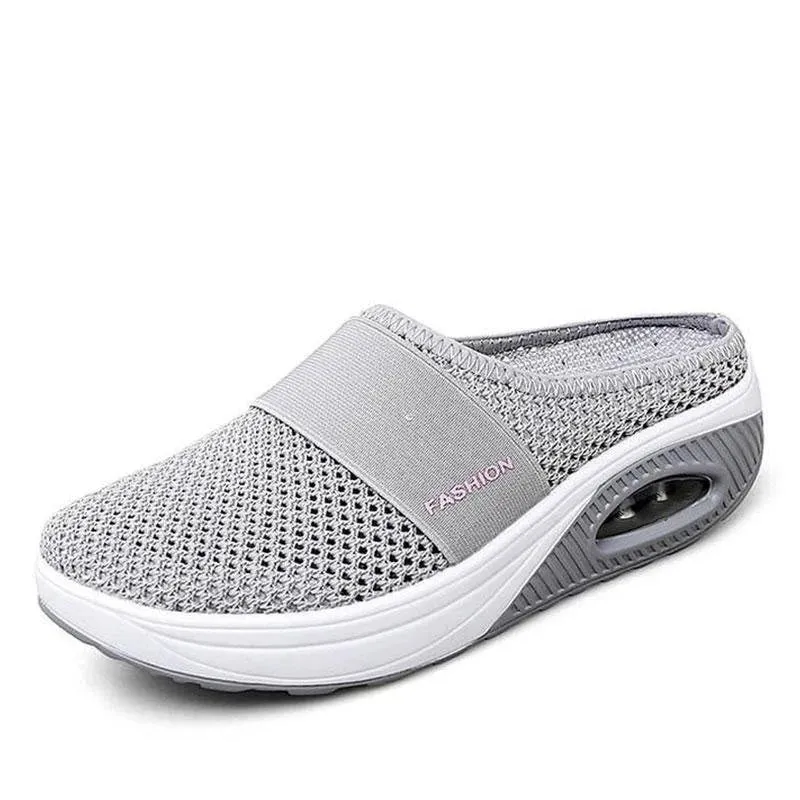 Sandals Wedges Platform Shoes Female Slides Slippers Breathable Mesh Lightweight Ladies Footwear