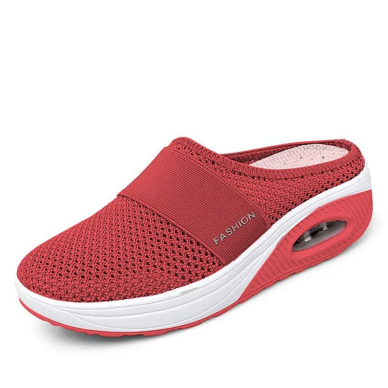 Sandals Wedges Platform Shoes Female Slides Slippers Breathable Mesh Lightweight Ladies Footwear