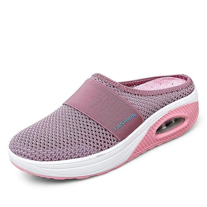 Sandals Wedges Platform Shoes Female Slides Slippers Breathable Mesh Lightweight Ladies Footwear