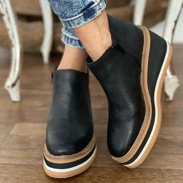 Sienna | Chic Platform Ankle Boots