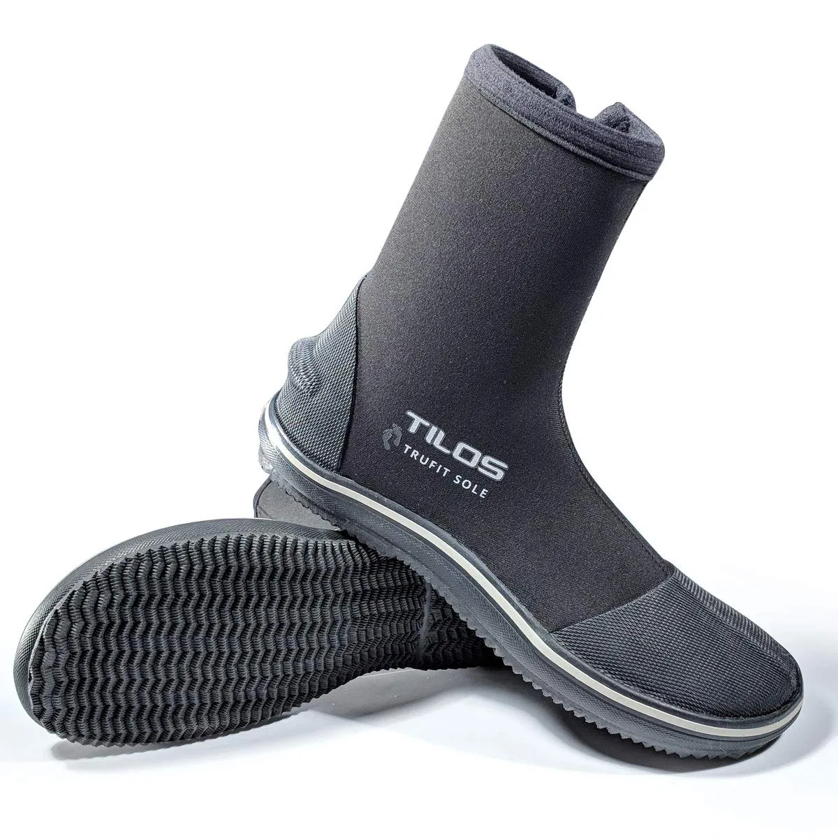 Tilos TruFit Dive Boots, First Truly Ergonomic Scuba Booties, Available in 3mm Short, 3mm Titanium, 5mm Titanium, 5mm Thermowall, 7mm Titanium