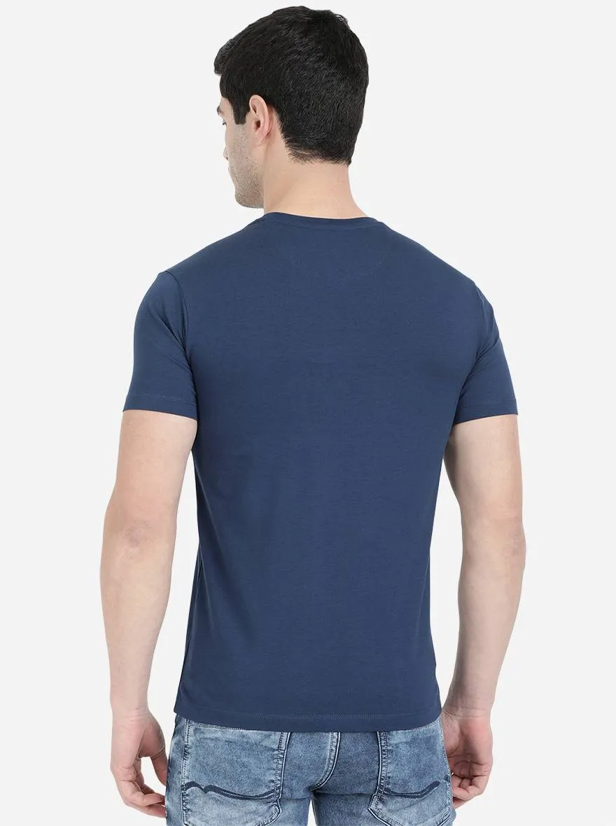 True Blue Printed Slim Fit T-Shirt | JadeBlue